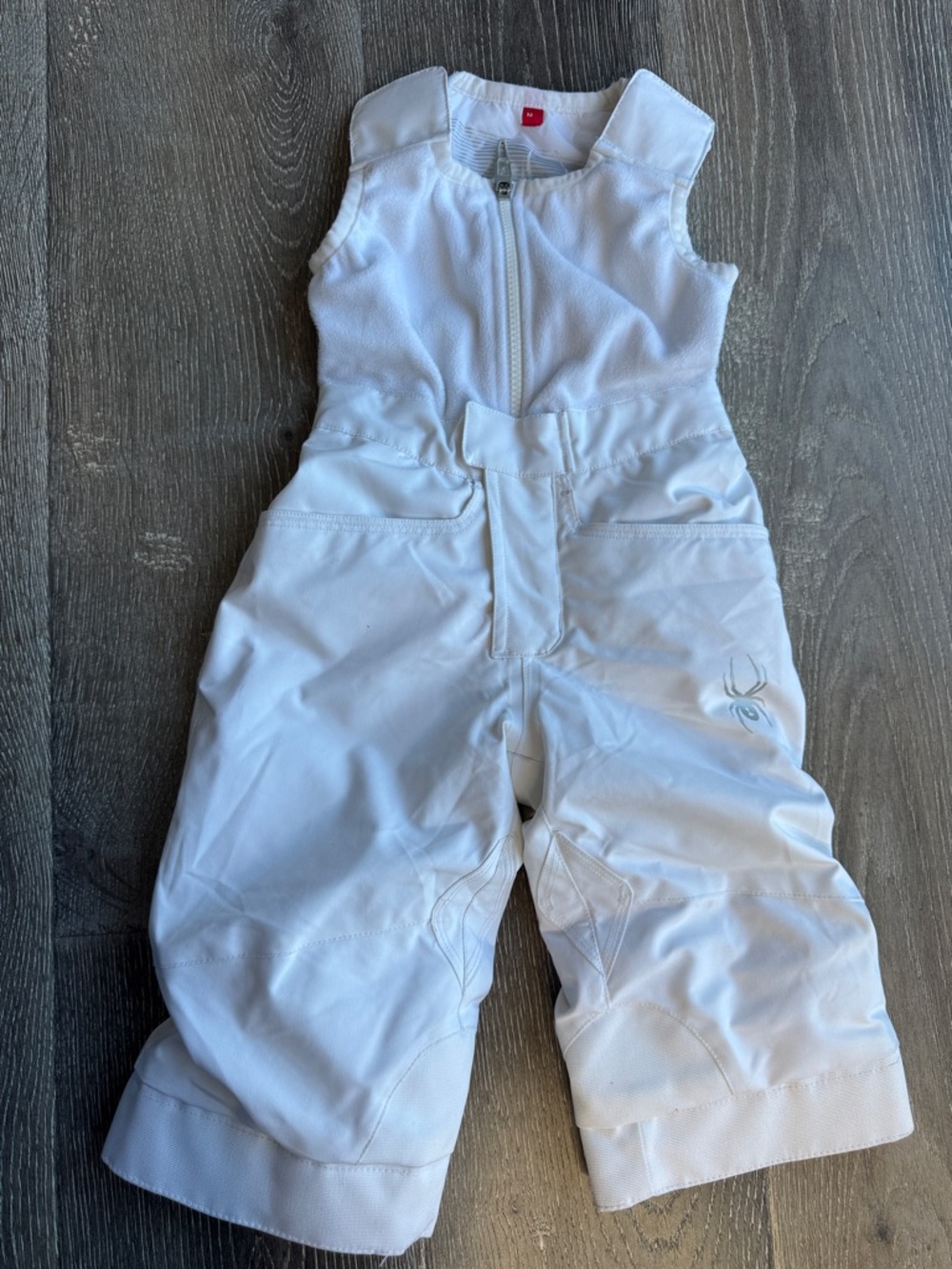 Spyder White Kids Snow Bib Overalls - White 0464